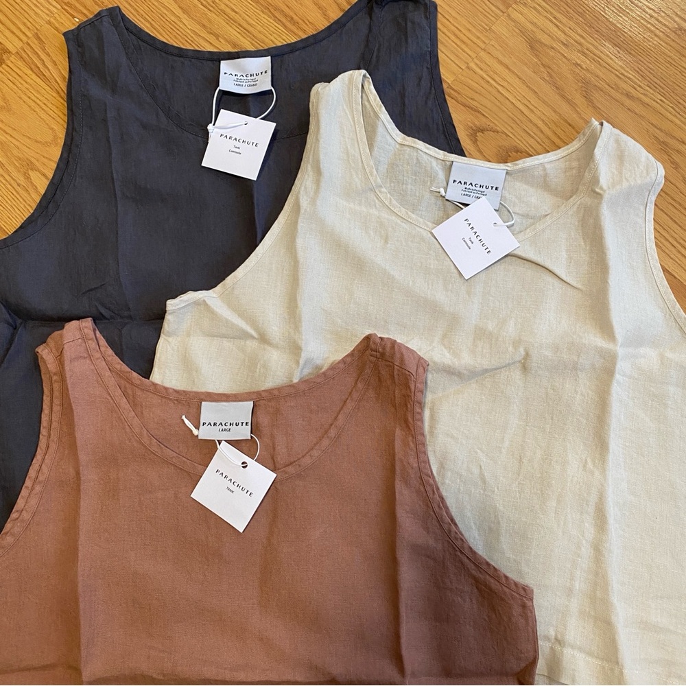 Parachute Linen Tank Top Bundle sz Large